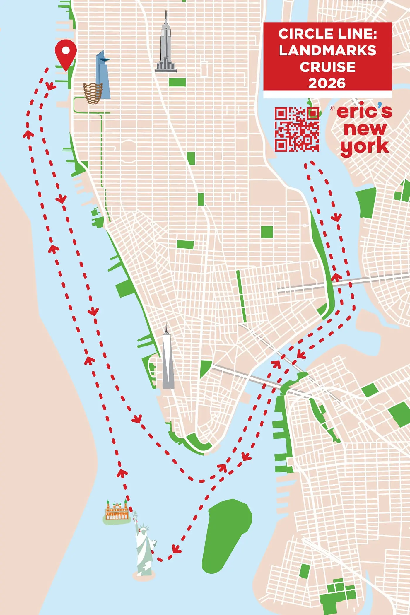 Circle Line Landmarks Cruise - Itinéraire