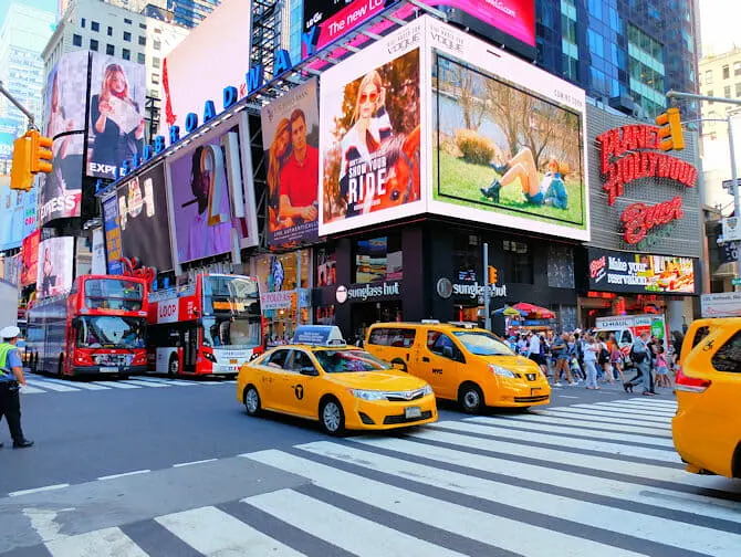 Taxi à New York - Heure de pointe à New York