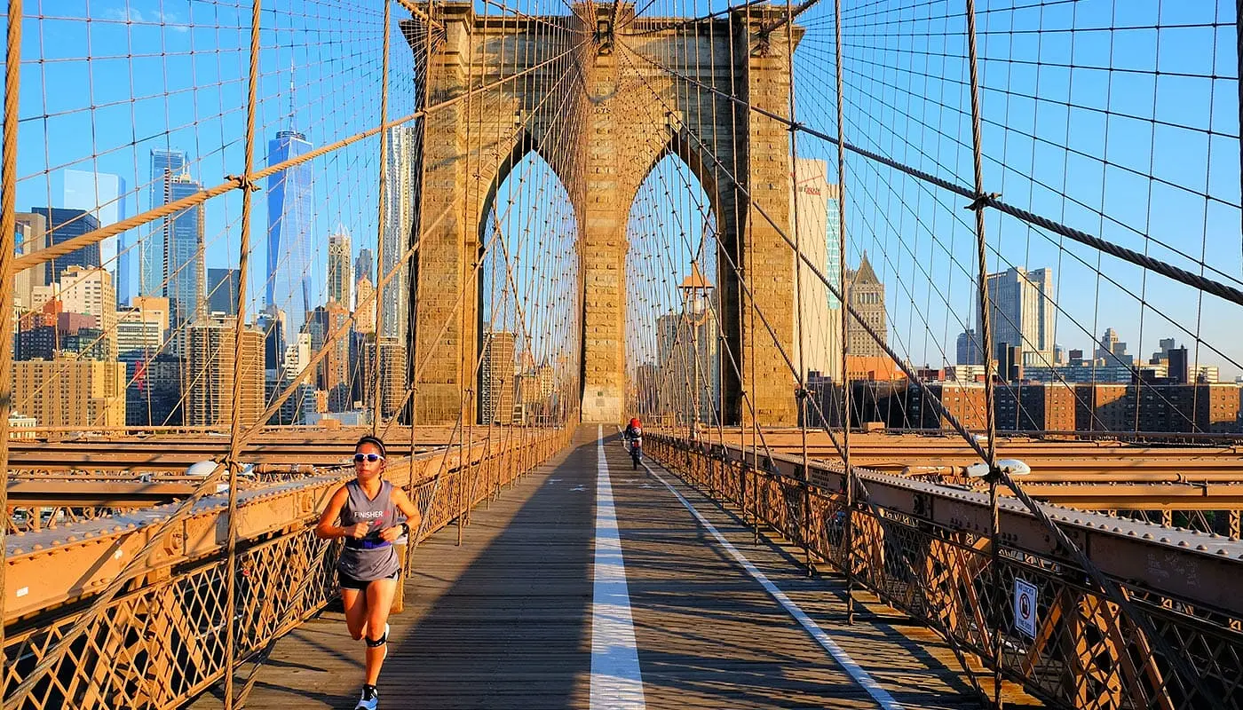 Brooklyn Bridge à New York - Course à pied