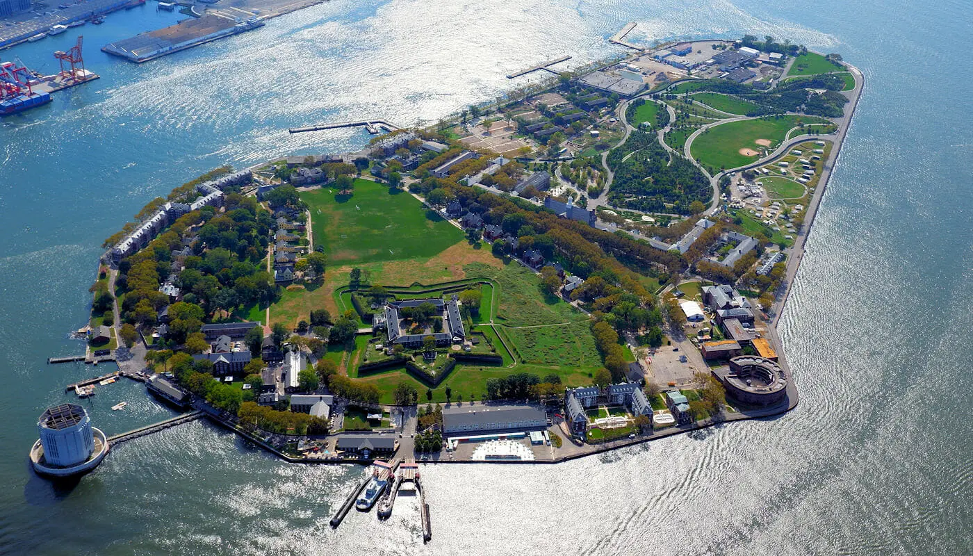 Que faire sur Governors Island - Vue aérienne