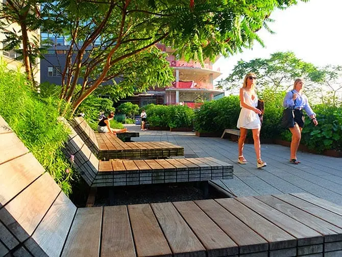 High Line à New York - Chaises longues