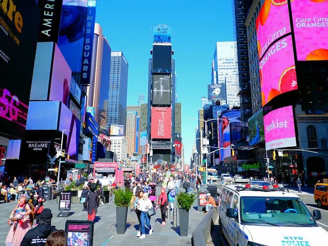 Que faire à Times Square - De jour