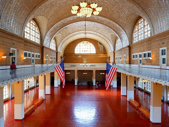 Ellis Island à New York - Registry Room