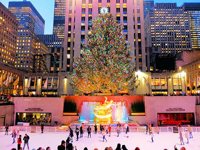 Rockefeller Center in New York - patinoire