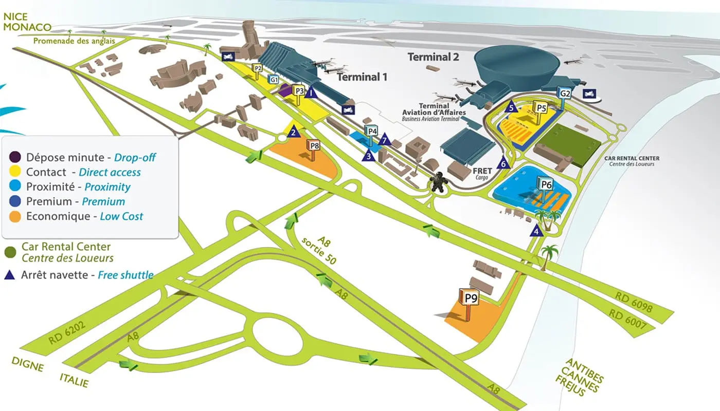 Vol Nice New York Plan aéroport Nice