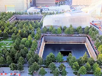 Mémorial du 11 Septembre à New York - Vue aérienne