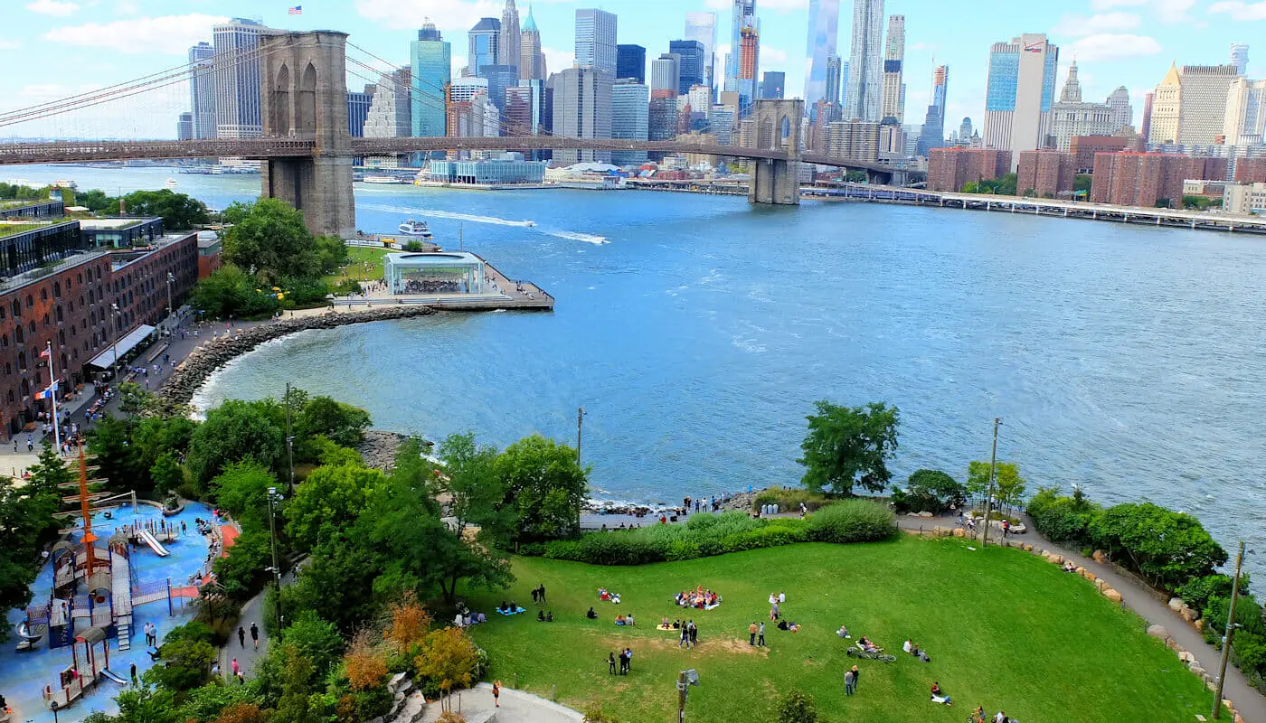 Brooklyn Bridge Park à New York - Vue aérienne