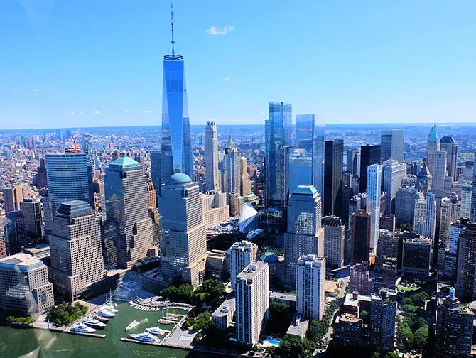 Vol en hélicoptère à New York Itinéraires -Skyline de Manhattan