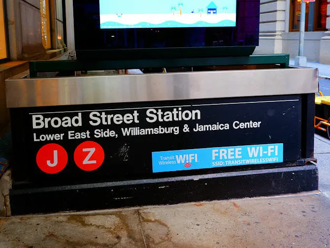 Wi-Fi à New York - Wi-Fi dans la station de Fifth Avenue
