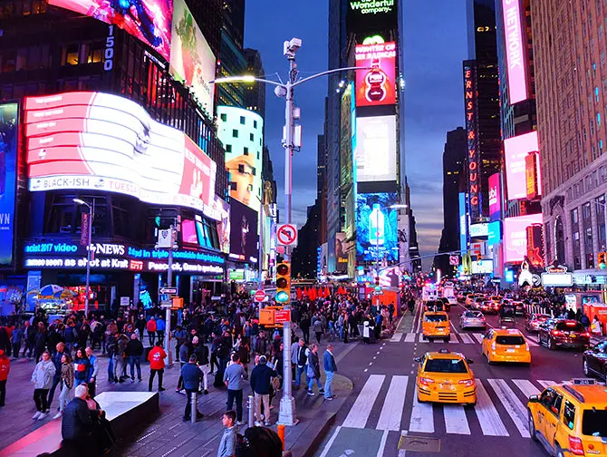Bus touristique Gray Line a New York - Visite nocturne