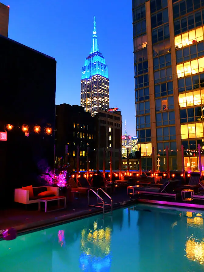 Se baigner à New York - Royalton Hotel