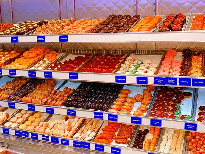 Visite Donut à New York - Vitrine de donuts 