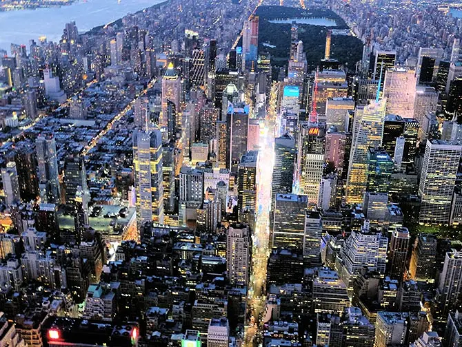 Vol de nuit en hélicoptère à New York - Times Square