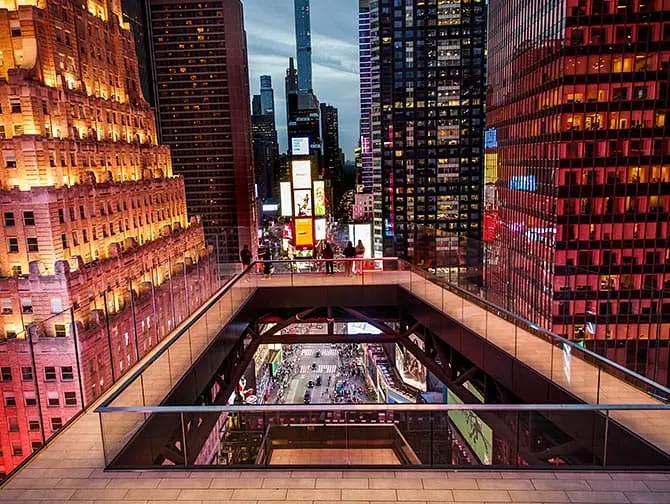 One Times Square Skywalk à New York