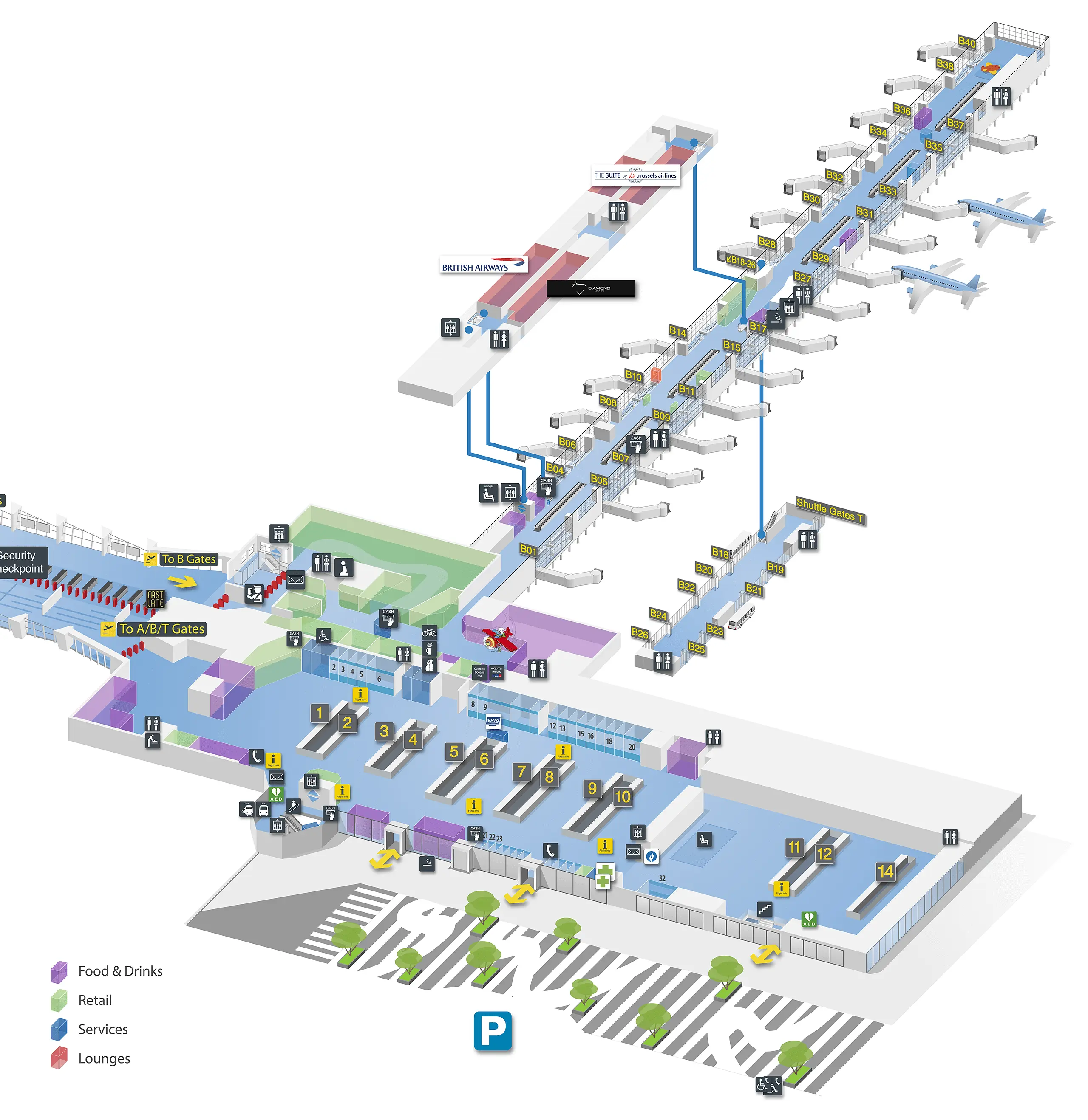 Vol Bruxelles New York - Plan
