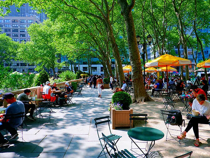 Bryant Park à New York - Atmosphère