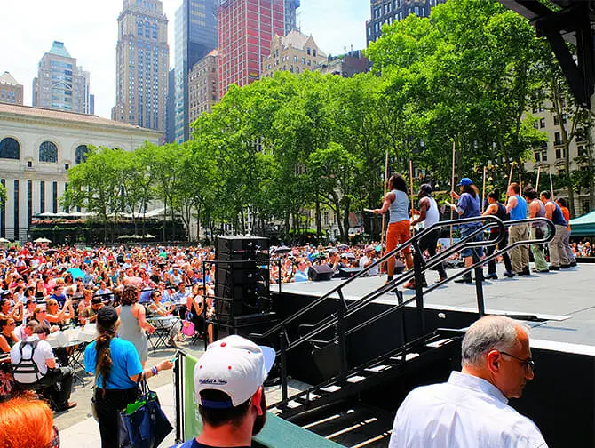 Bryant Park à New York - Broadway
