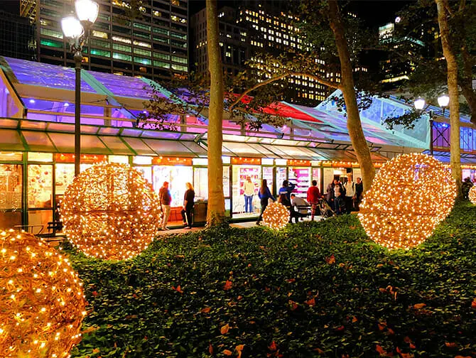 Bryant Park à New York - Winter Village