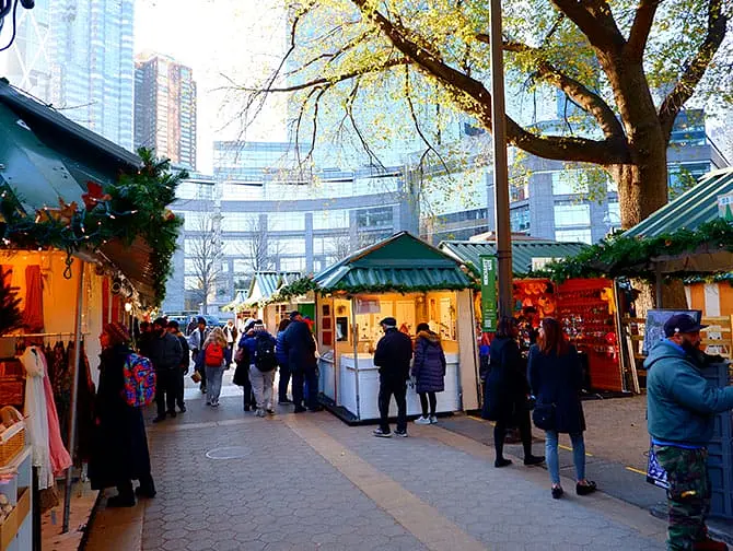 Marché de Noël à New York - Marché de Columbus Circle