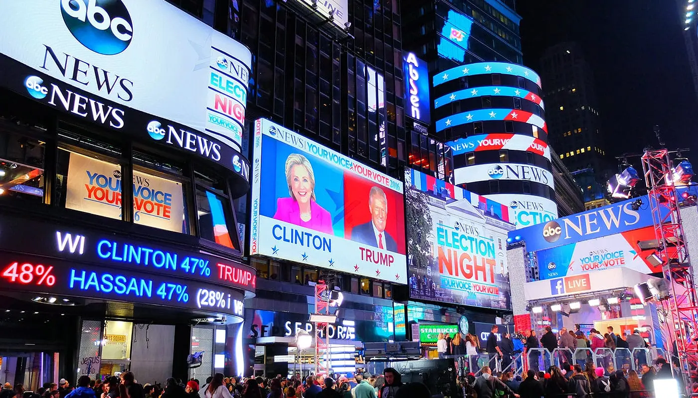 Elections américaines à New York - Times Square