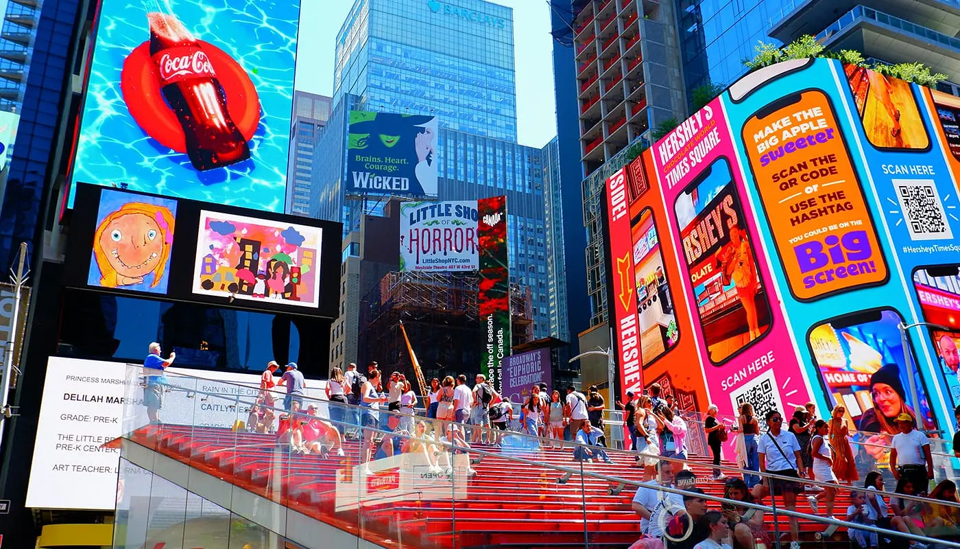 Que faire à Times Square - Marches rouges
