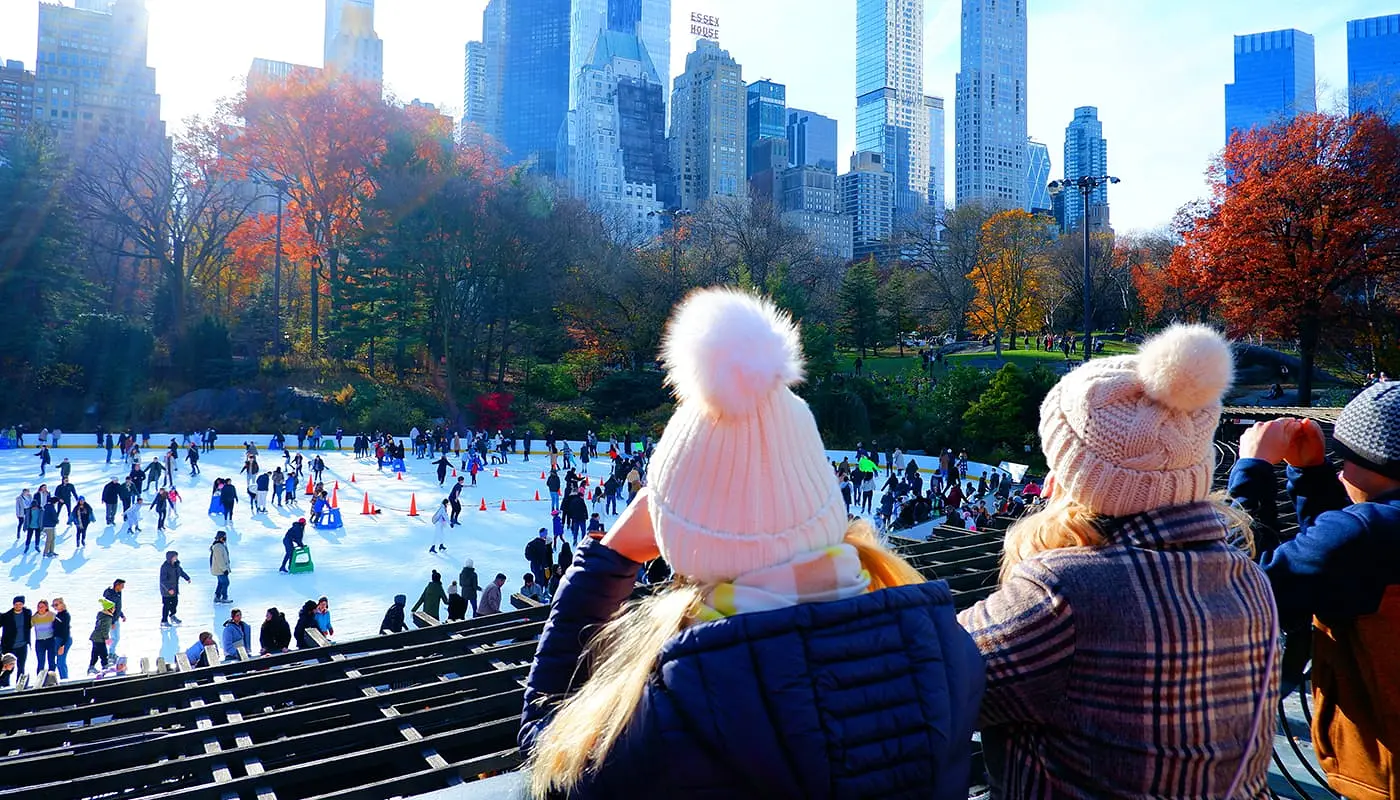 Visiter New York à Noël : Itinéraire - Patinoire de Central Park