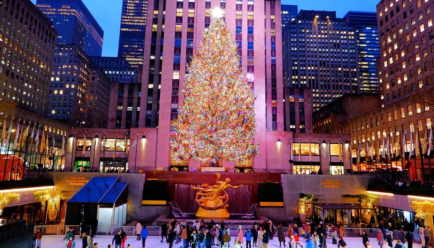 Visiter New York à Noël : Itinéraire - Sapin du Rockefeller Center