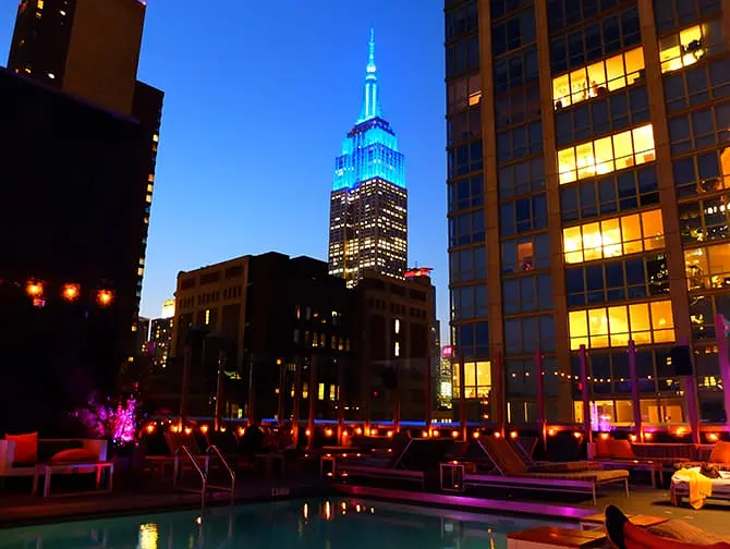 Soirées du Nouvel An à New York - soirée rooftop
