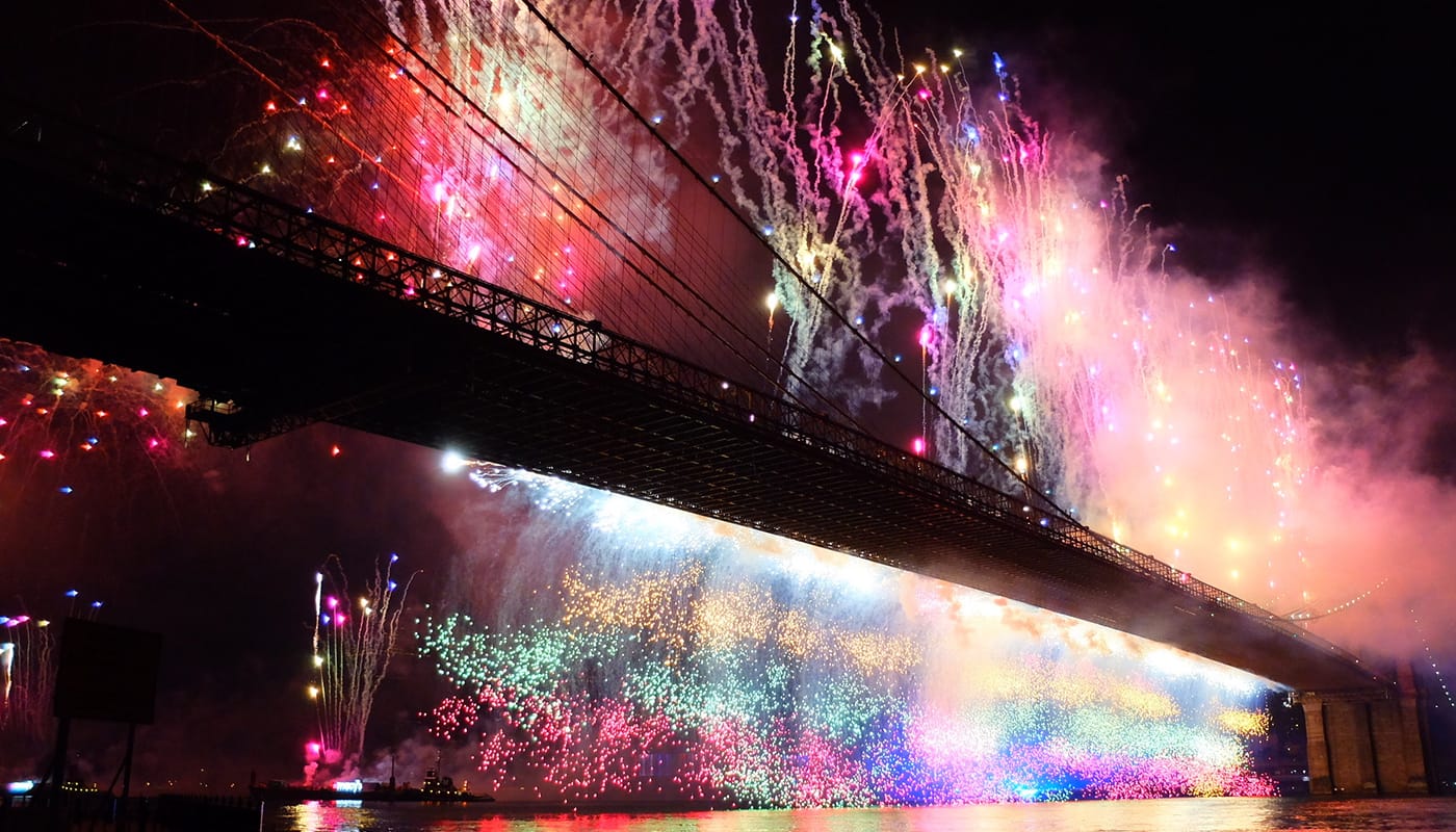 Soirées du 4 juillet à New York - Le feu d'artifice