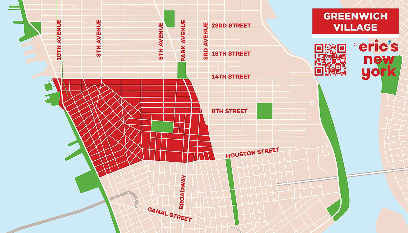 Greenwich Village à New York - Plan gratuit