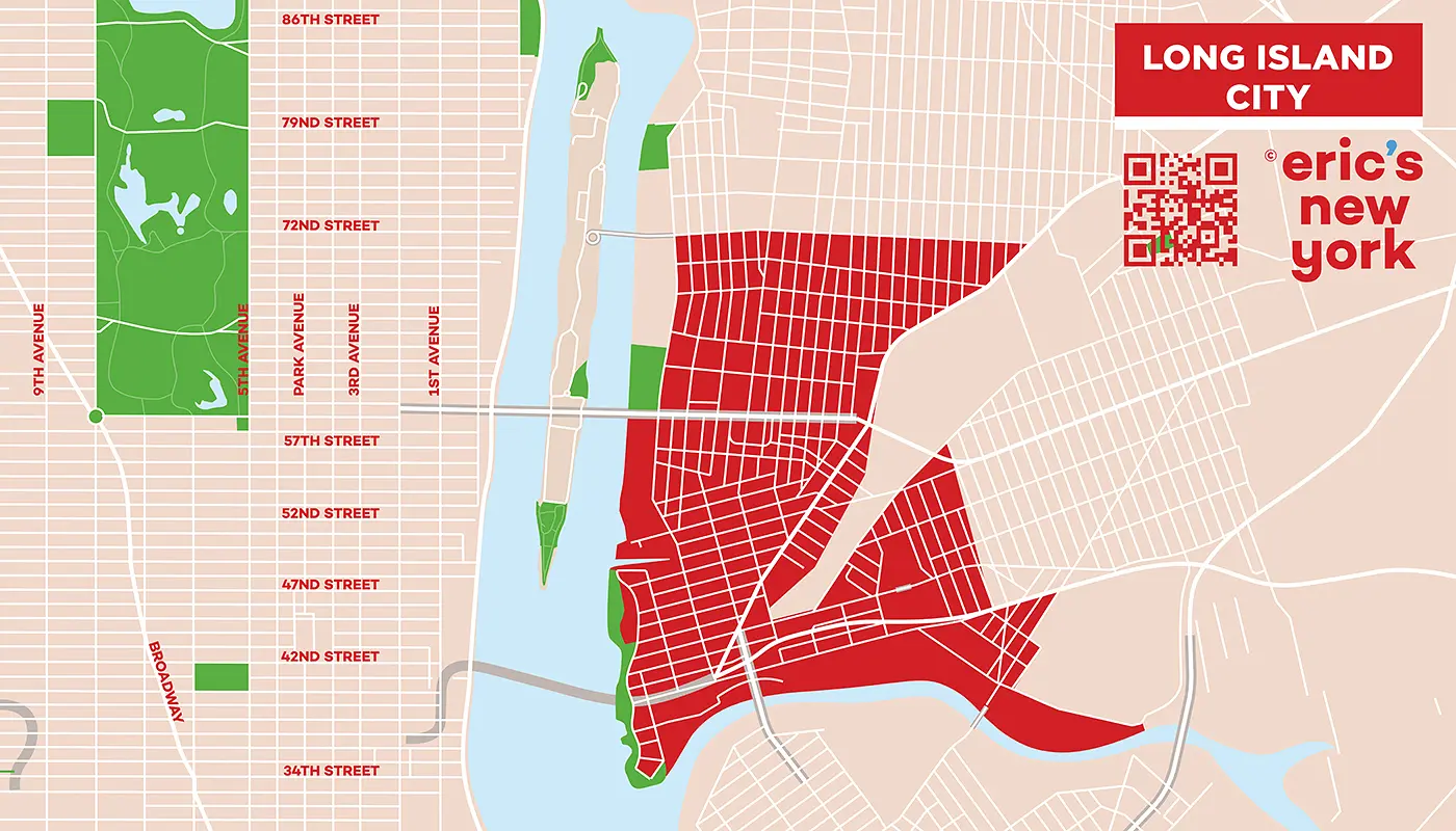 Long Island City à New York - Plan gratuit
