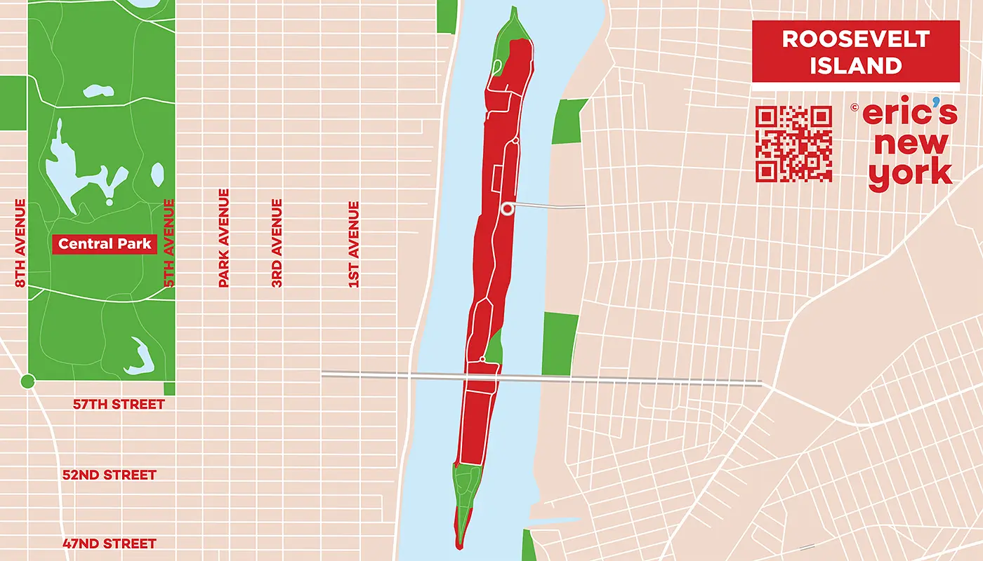 Roosevelt Island à New York - Plan gratuit