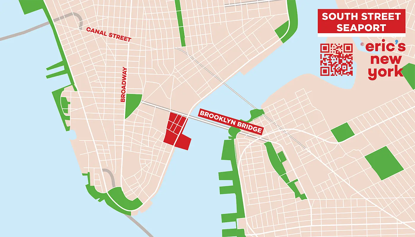 South Street Seaport à New York - Plan gratuit