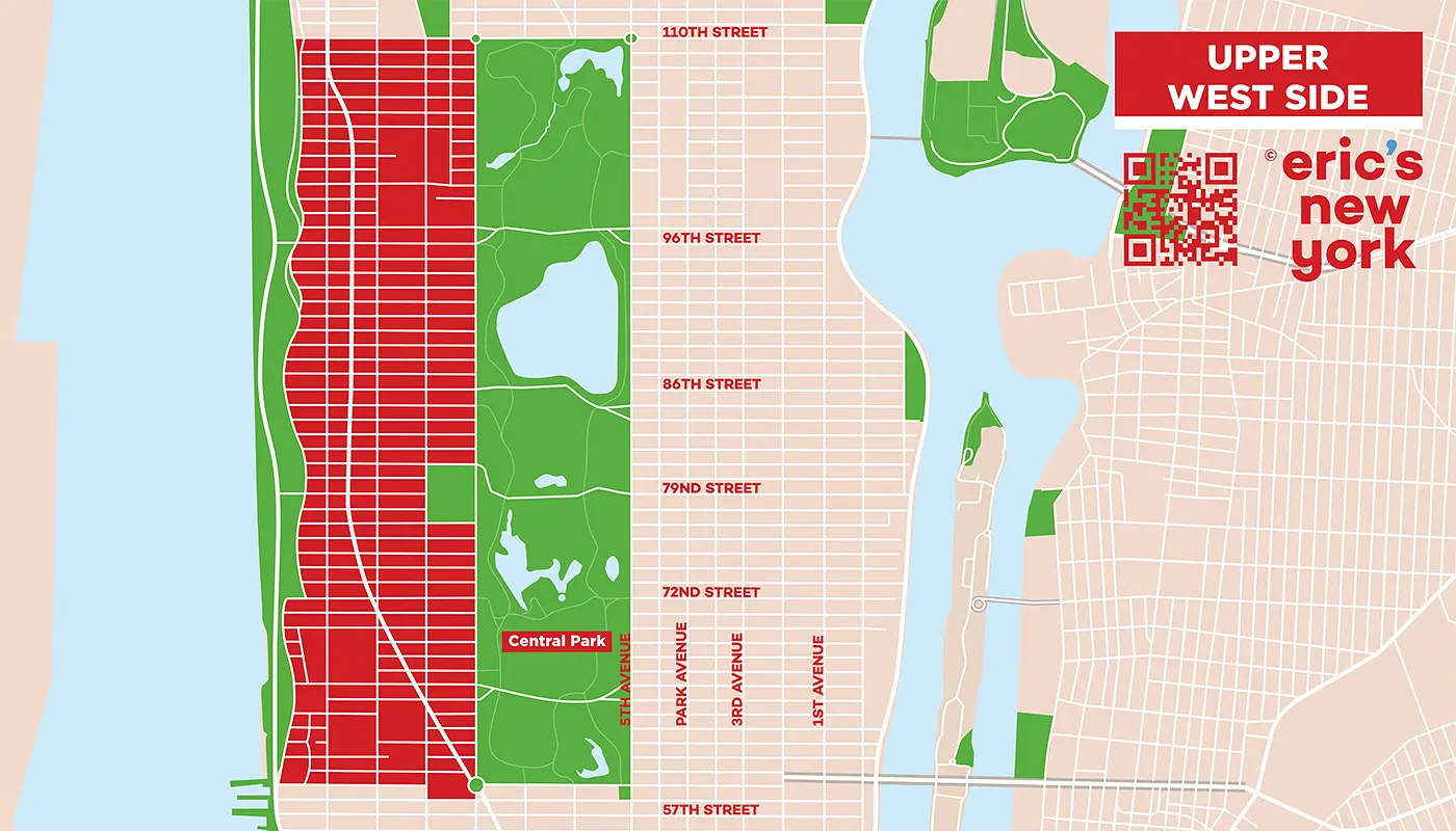 Upper West Side à New York - Plan gratuit