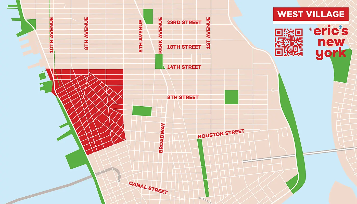West Village à New York - Plan gratuit