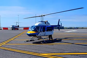 Transfert en hélicoptère