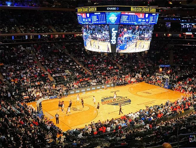 Basket universitaire à New York - Madison Square Garden
