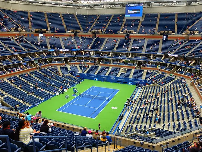 Visite du stade de l'US Open