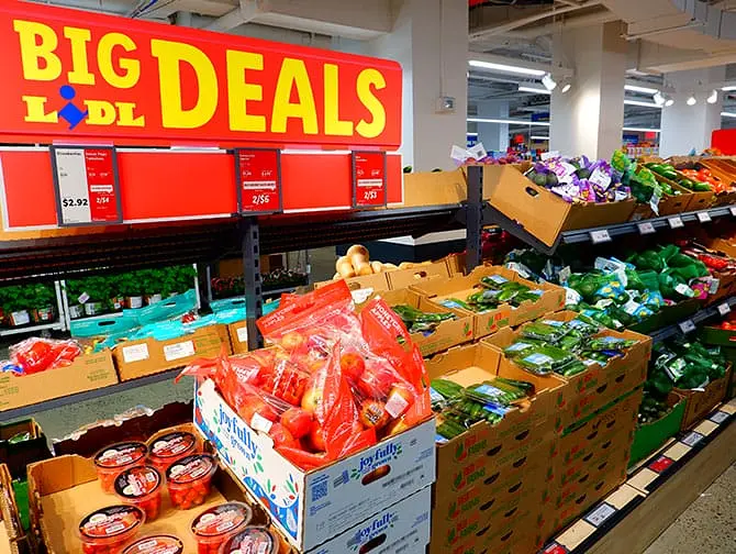 Supermarchés à New York - Supermarché européen Lidl