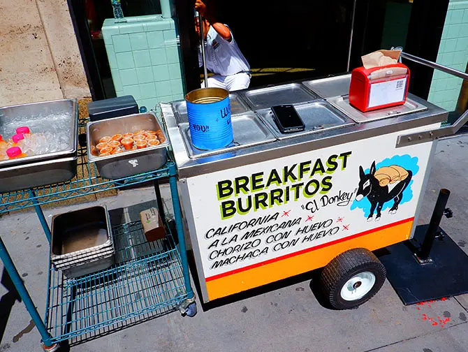 Petit-déjeuner à New York - El Donkey Burrito Cart