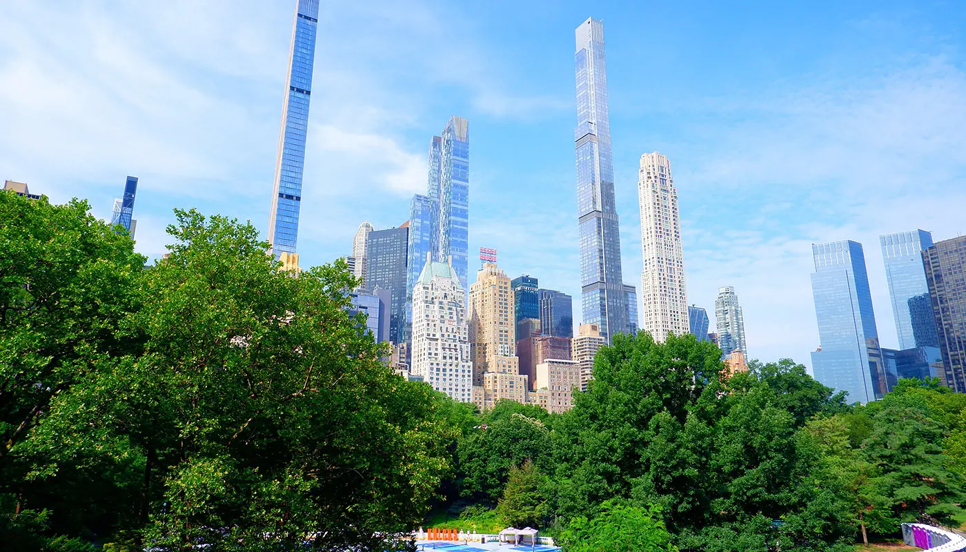 Itinéraire piéton à Central Park à New York - Coup d’œil sur l’itinéraire